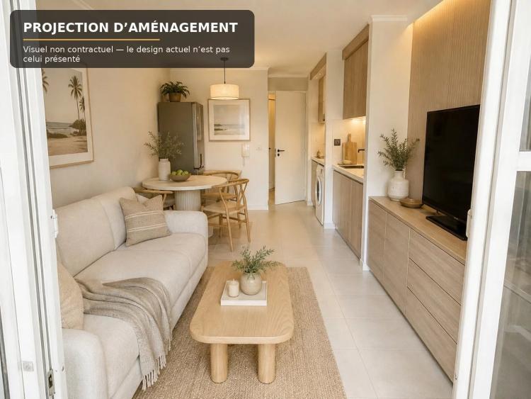 AGAY CAP ESTEREL LE HAMEAU coquet studio cabine vue mer. Parking