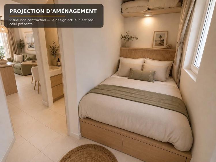 AGAY CAP ESTEREL LE HAMEAU coquet studio cabine vue mer. Parking